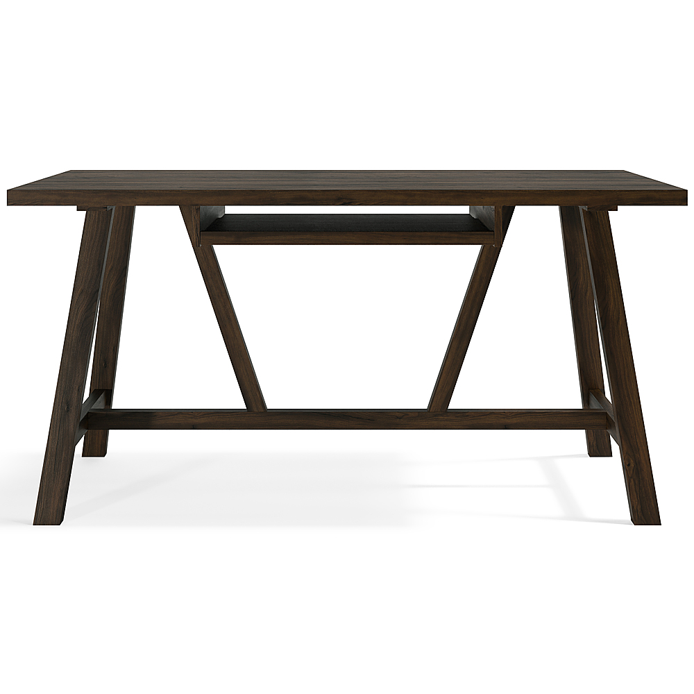 Simpli Home Dylan Solid Wood Industrial 60 in. Wide Writing Office Desk in Black