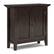 Front. Simpli Home - Redmond Low Storage Cabinet - Brunette Brown.