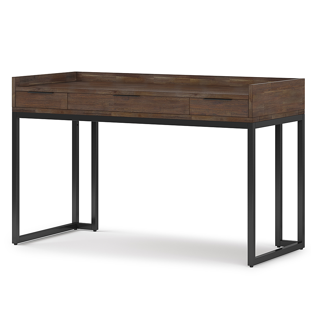 Angle View: Simpli Home - Milverton SOLID ACACIA WOOD Modern Industrial 54 inch Wide Desk in - Rustic Natural Aged Brown