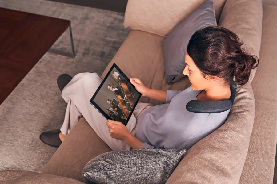 Alt View 18. Sony - SRSNS7 Wireless Neckband Speaker - Black.