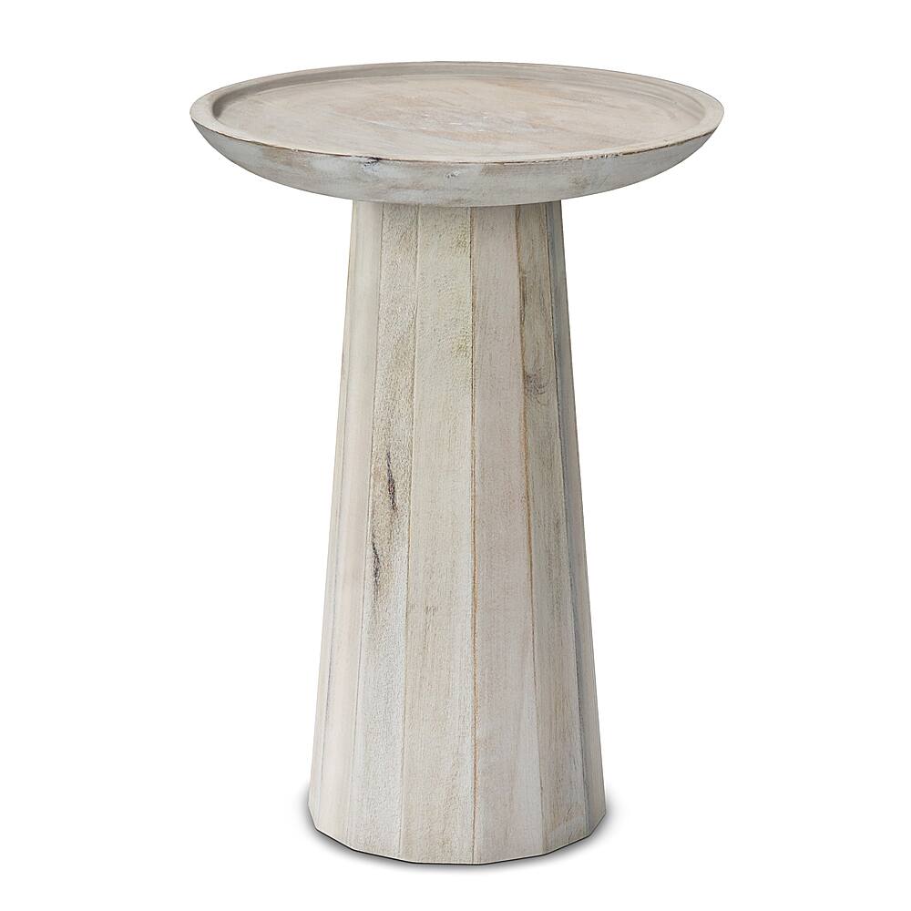 Front. Simpli Home - Dayton Wooden Accent Table - White Wash.