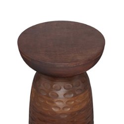 Simpli Home - Boyd Wooden Accent Table - Warm Dark Brown - Front_Zoom