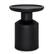 Angle. Simpli Home - Haynes Solid Mango Wood 16 inch Wide Round Boho Wooden Accent Table - Black.