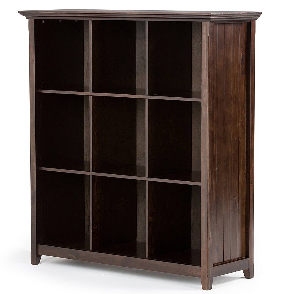 Angle. Simpli Home - Acadian 9 Cube Bookcase and Storage Unit - Brunette Brown.