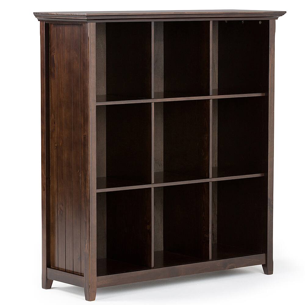 Front. Simpli Home - Acadian 9 Cube Bookcase and Storage Unit - Brunette Brown.