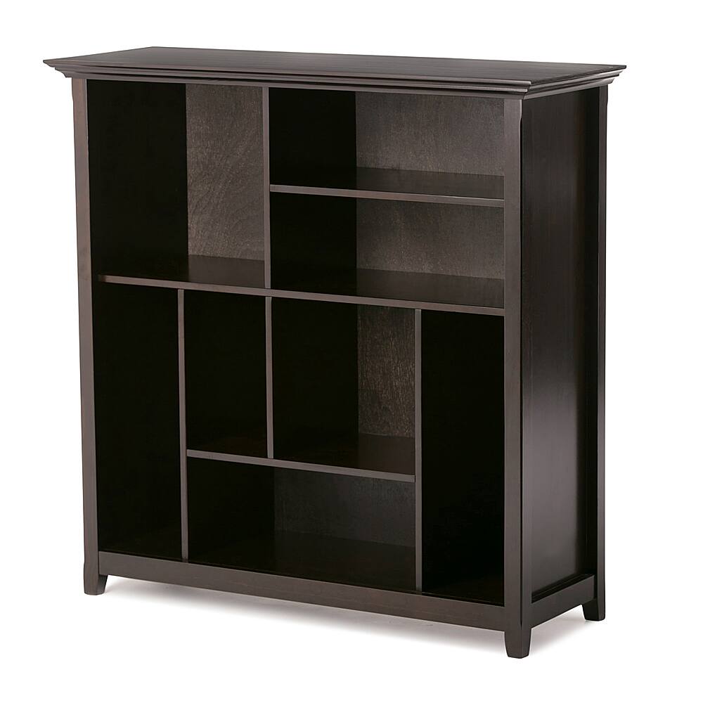 Angle. Simpli Home - Amherst Multi Cube Bookcase and Storage Unit - Hickory Brown.