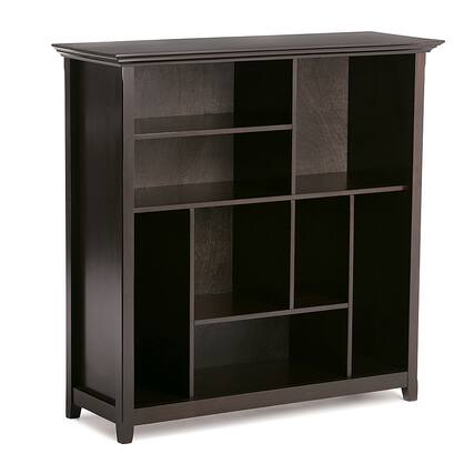 Front. Simpli Home - Amherst Multi Cube Bookcase and Storage Unit - Hickory Brown.