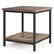 Angle. Simpli Home - Skyler Solid Mango Wood and Metal 22 inch Wide Square Industrial End Table - Beach Brown.