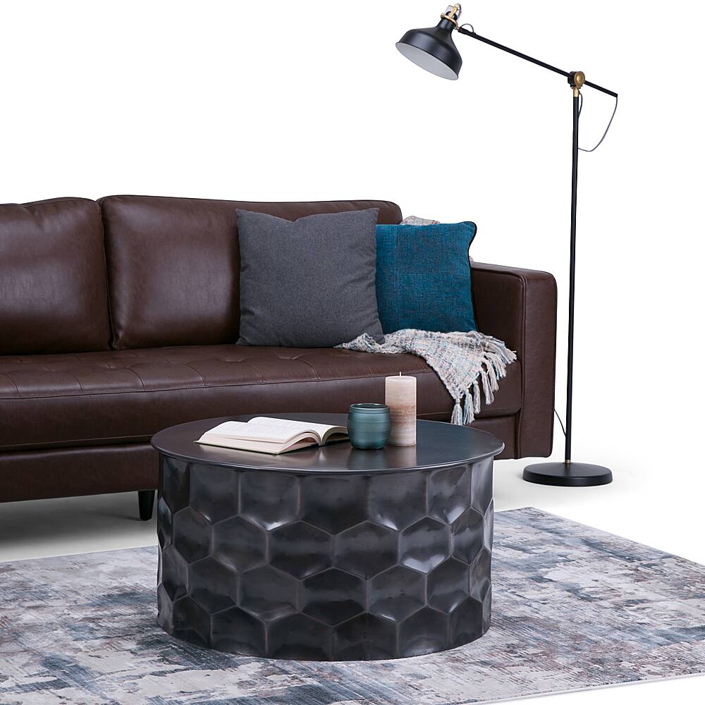 Angle View: Simpli Home - Whitney Metal Storage Coffee Table - Antique Bronze