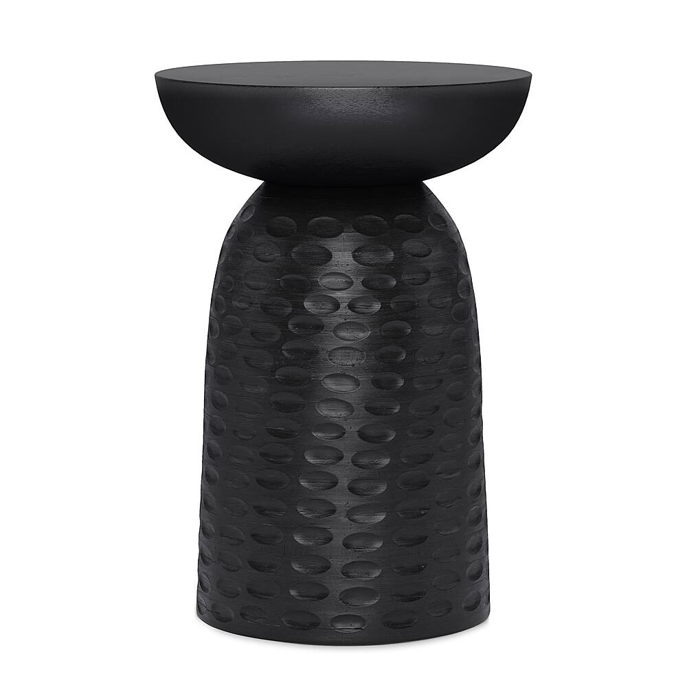 Front. Simpli Home - Boyd Wooden Accent Table - Black.