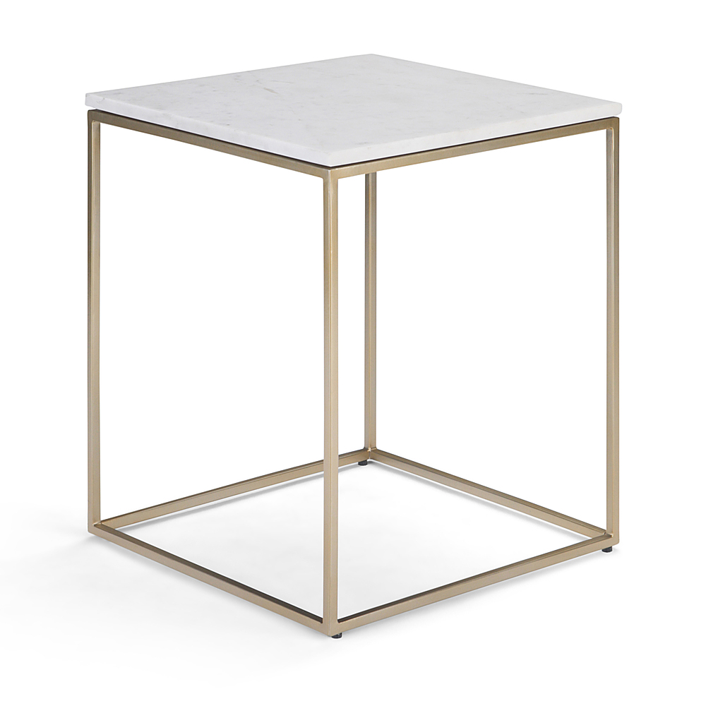 Angle View: Simpli Home - Kline Accent Table - White, Gold