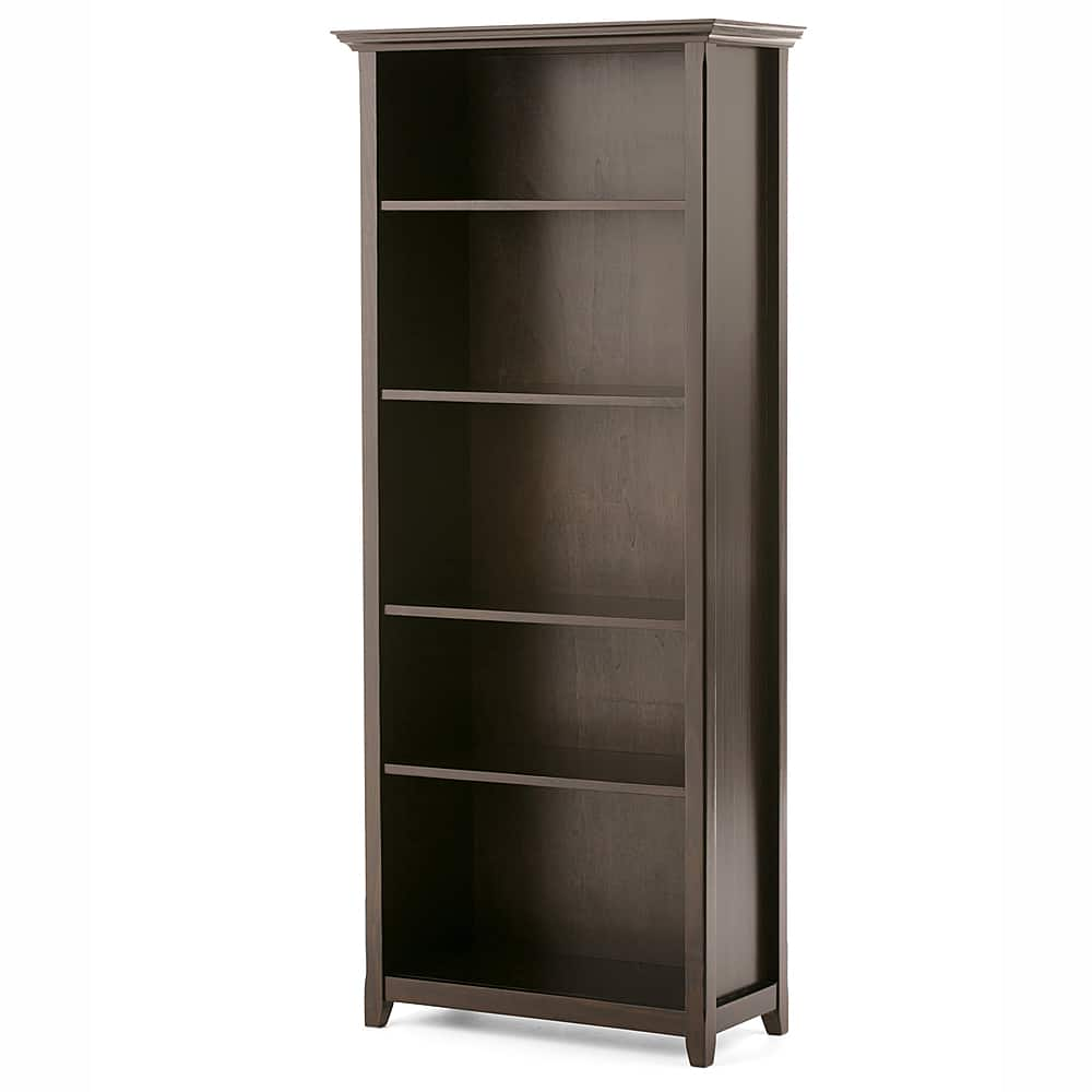 Simpli Home – Amherst 5 Shelf Bookcase – Hickory Brown Sansujyuku sansujyuku.com