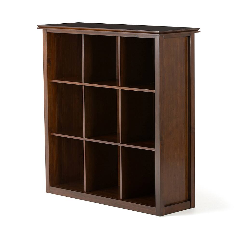 Angle. Simpli Home - Artisan 9 Cube Bookcase and Storage Unit - Russet Brown.