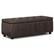 Front. Simpli Home - Hamilton Storage Ottoman - Distressed Brown.
