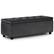 Front. Simpli Home - Hamilton Storage Ottoman - Distressed Black.