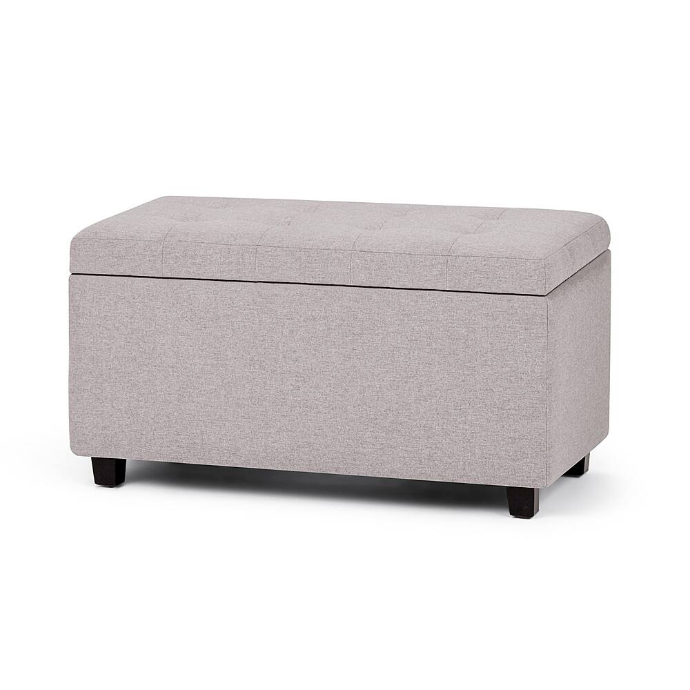 Angle View: Simpli Home - Cosmopolitan Storage Ottoman - Cloud Grey