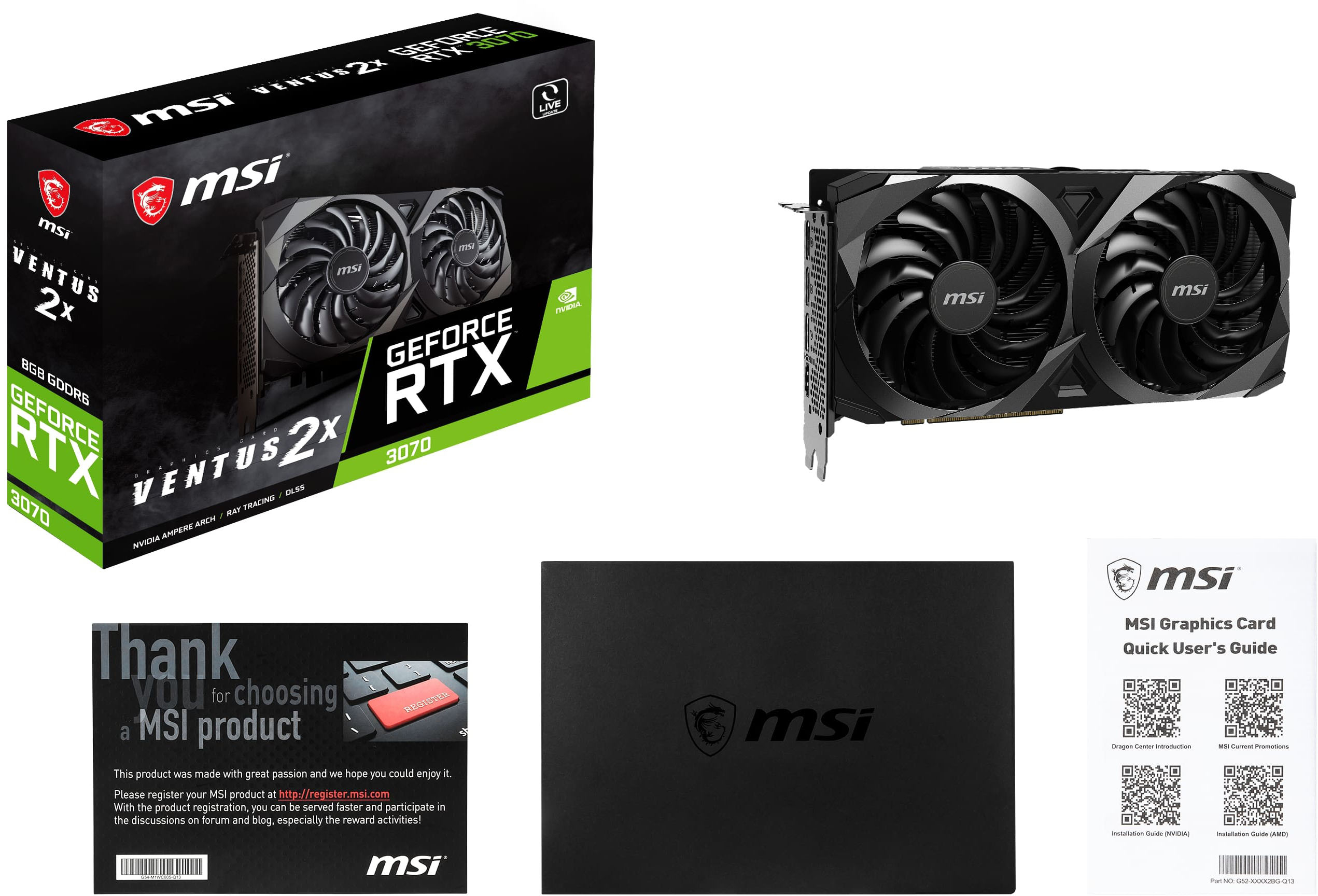 MSI NVIDIA Geforce RTX 3070 VENTUS 2X 8G OC LHR 8GB GDDR6 PCI 
