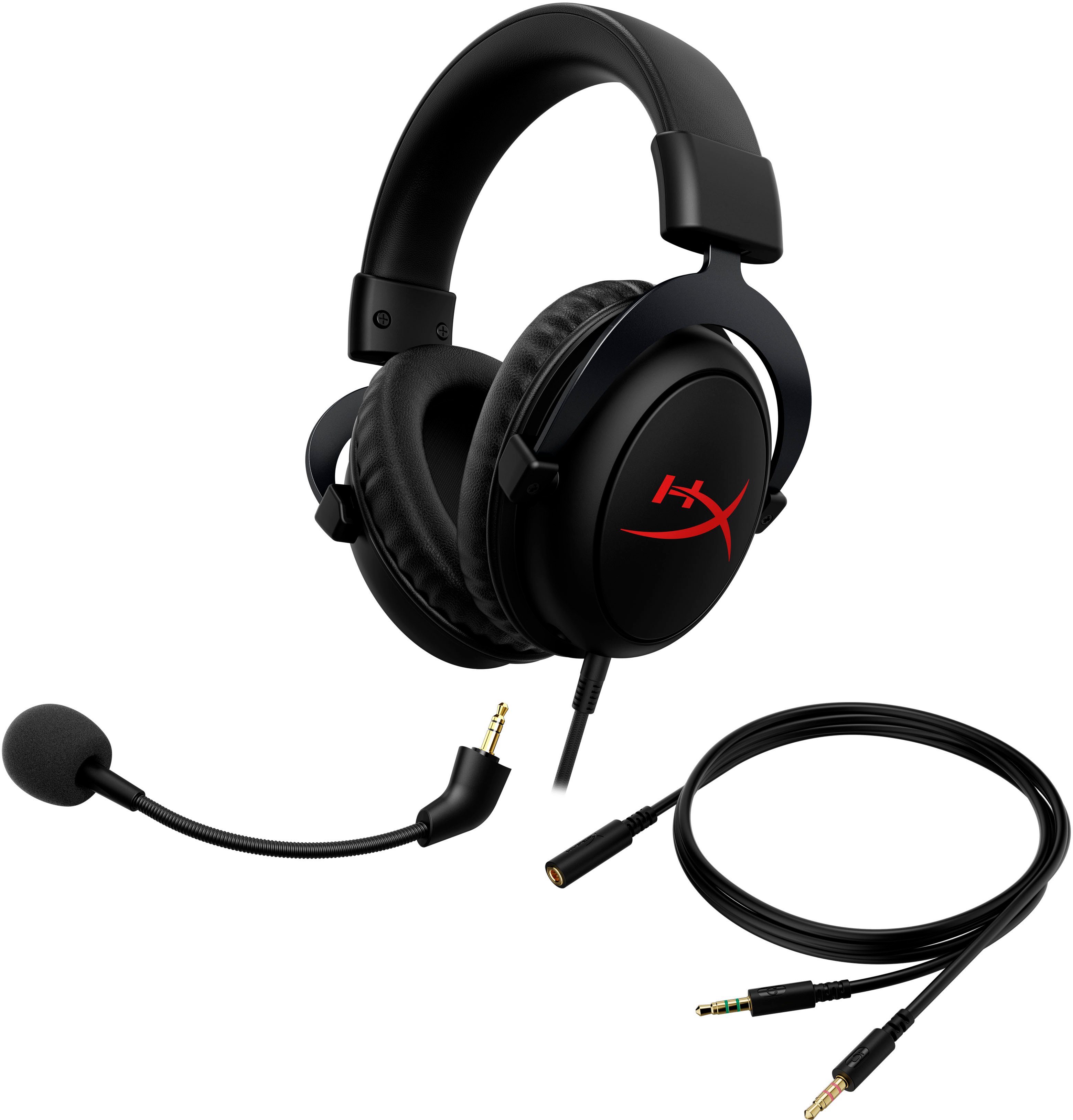 Left View: HyperX - SoloCast Wired USB Condensor Microphone and Cloud Core Wired 7.1 Surround Sound Gaming Headset - Streamer Starter Pack