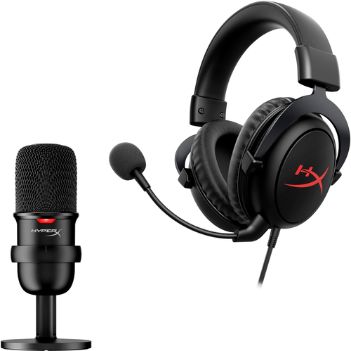 HyperX - Streamer Starter Pack – SoloCast USB Microphone and Cloud Core Gaming Headset with DTS
