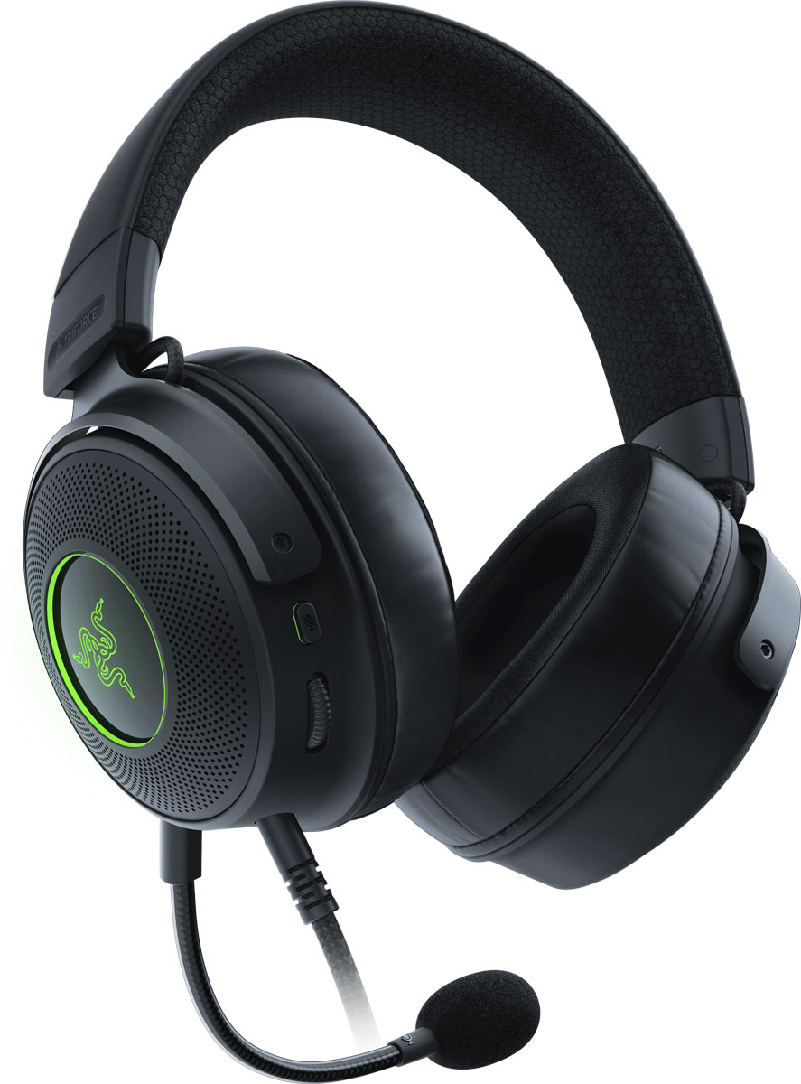 Best Buy: Razer Kraken V3 Wired 7.1 Surround Sound Gaming Headset for PC  with Chroma RGB Lighting Black RZ04-03770200-R3U1