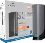 Front. ARRIS - SURFboard DOCSIS 3.1 Multi-Gig Cable Modem & Wi-Fi 6 Router Combo - Black.