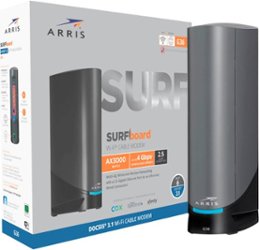 ARRIS - SURFboard DOCSIS 3.1 Multi-Gig Cable Modem & Wi-Fi 6 Router Combo - Black - Front_Zoom