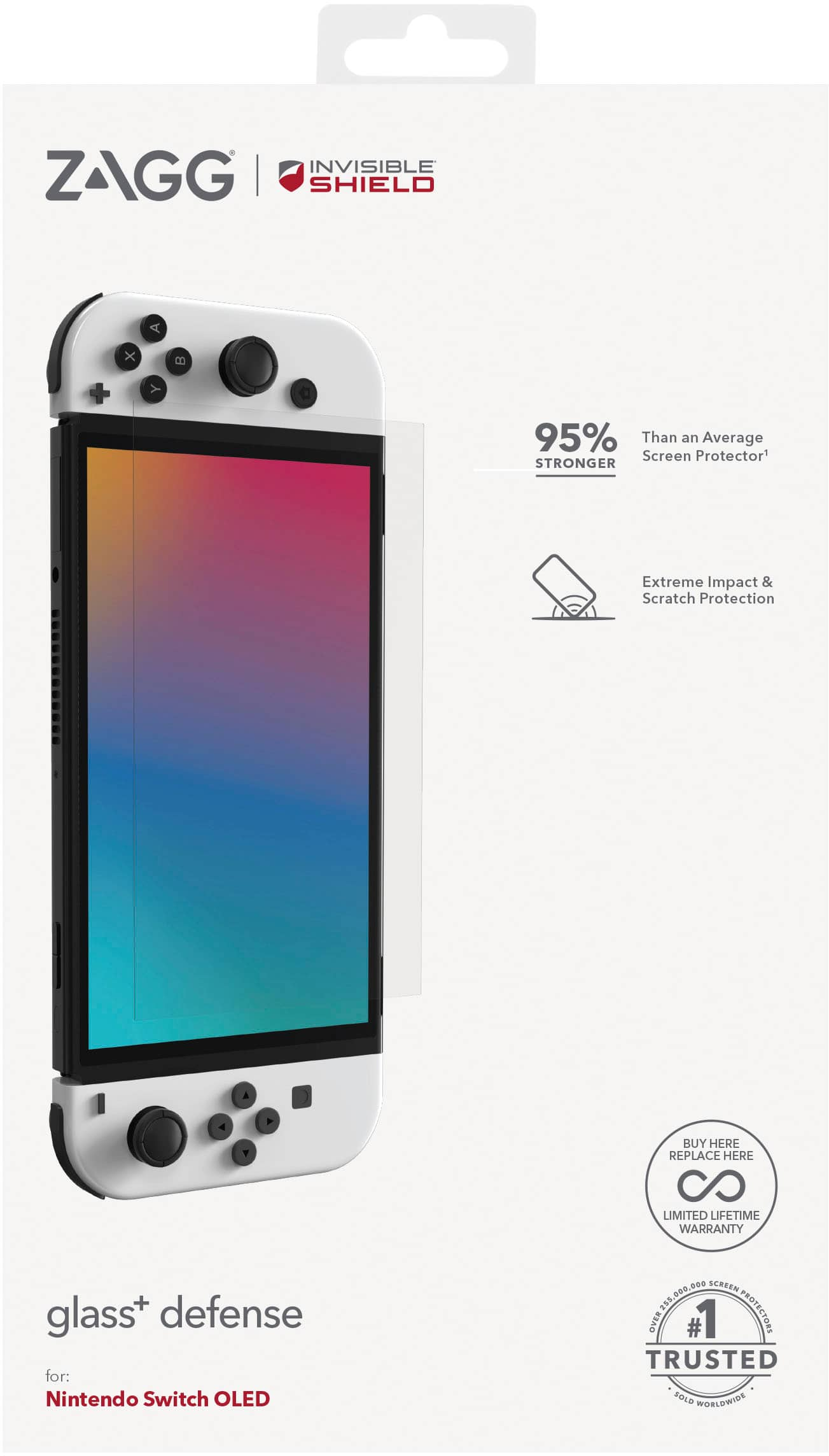 ZAGG InvisibleShield Glass+ Defense Screen Protector for Nintendo Switch  OLED 200108522 - Best Buy