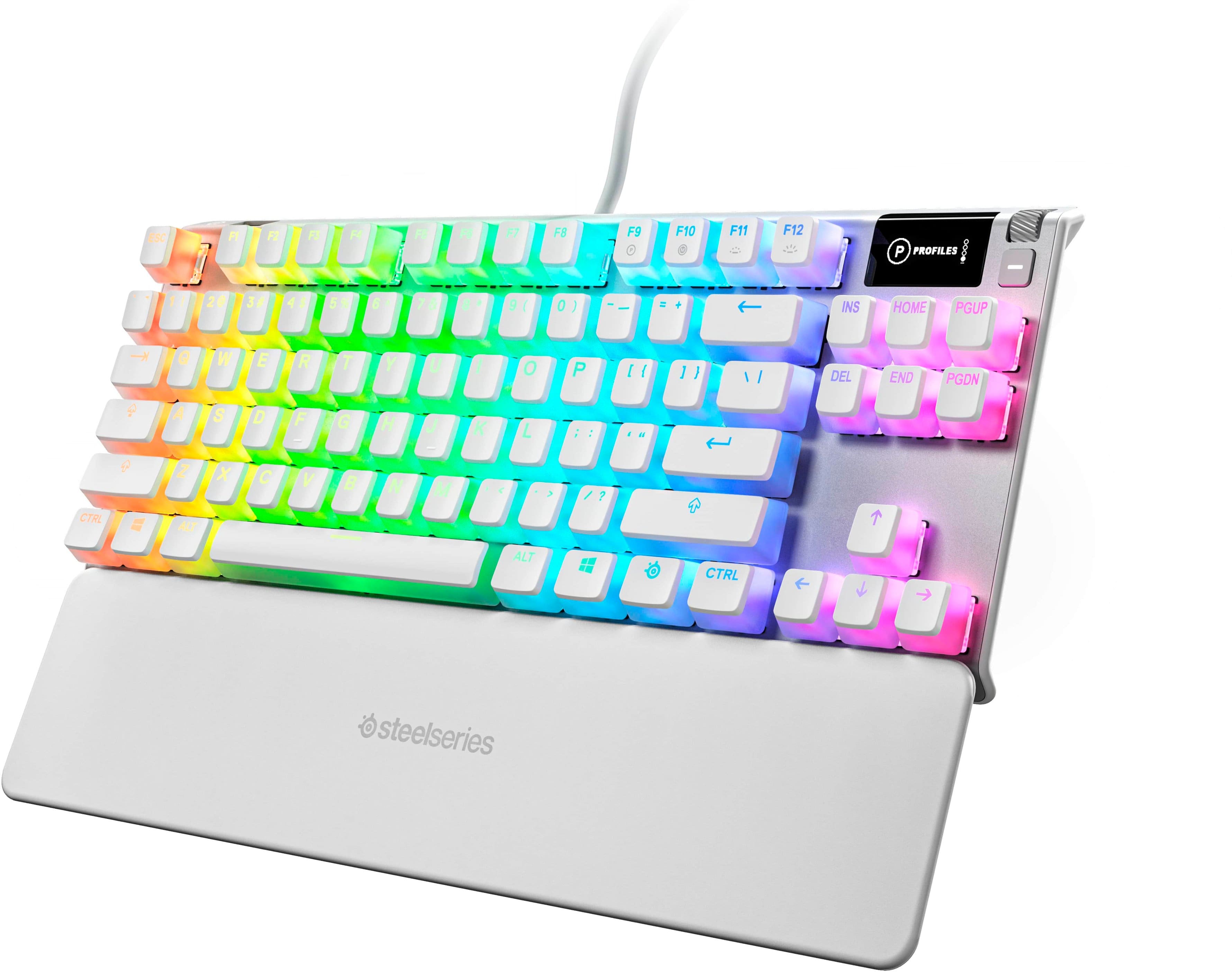 Steelseries Apex 7 Ghost Tkl Wired Mechanical Red Linear Gaming Keyboard With Rgb Backlighting White Best Buy