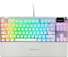 SteelSeries - Apex 7 Ghost TKL Wired Mechanical Red Linear Gaming Keyboard with RGB Backlighting - White - Front_Zoom