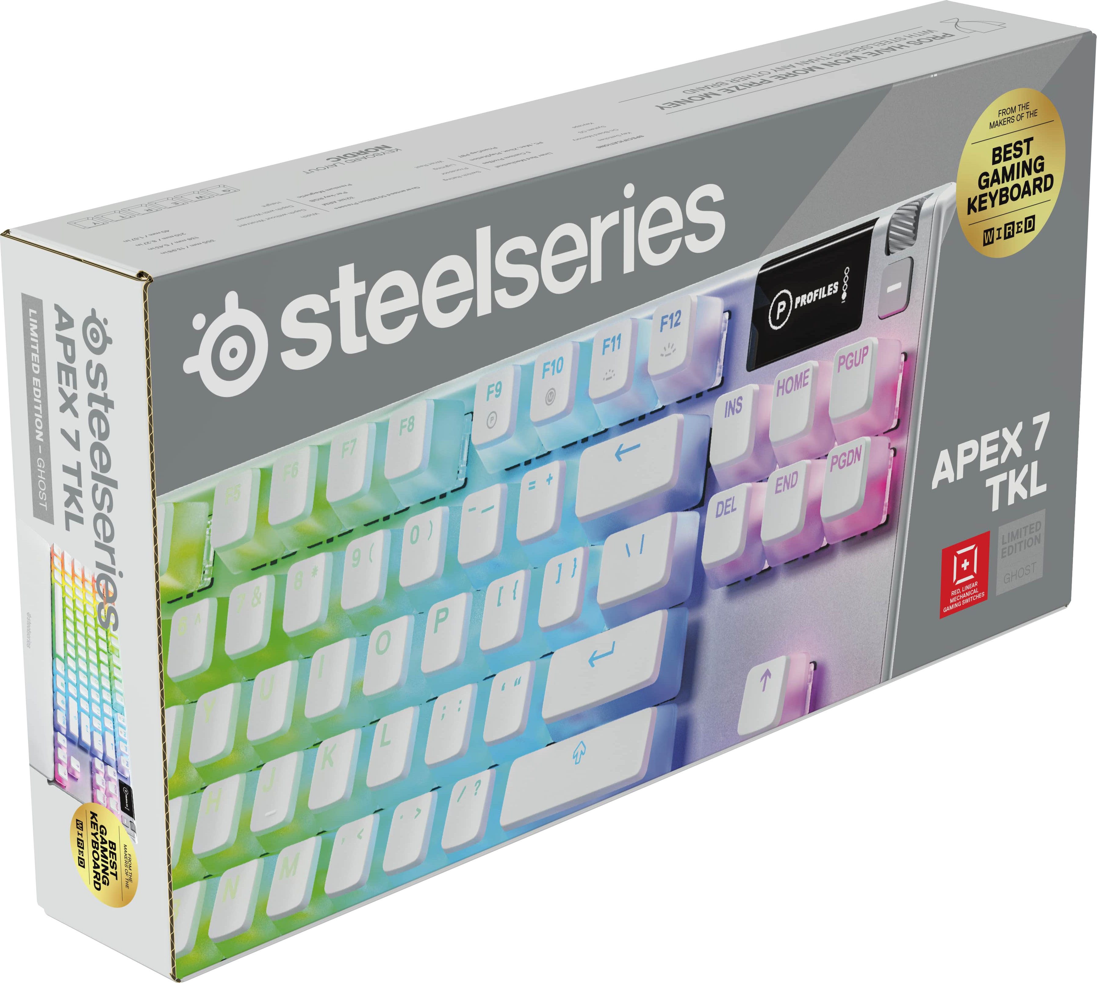 PC/タブレット PC周辺機器 Best Buy: SteelSeries Apex 7 Ghost TKL Wired Mechanical Red Linear 