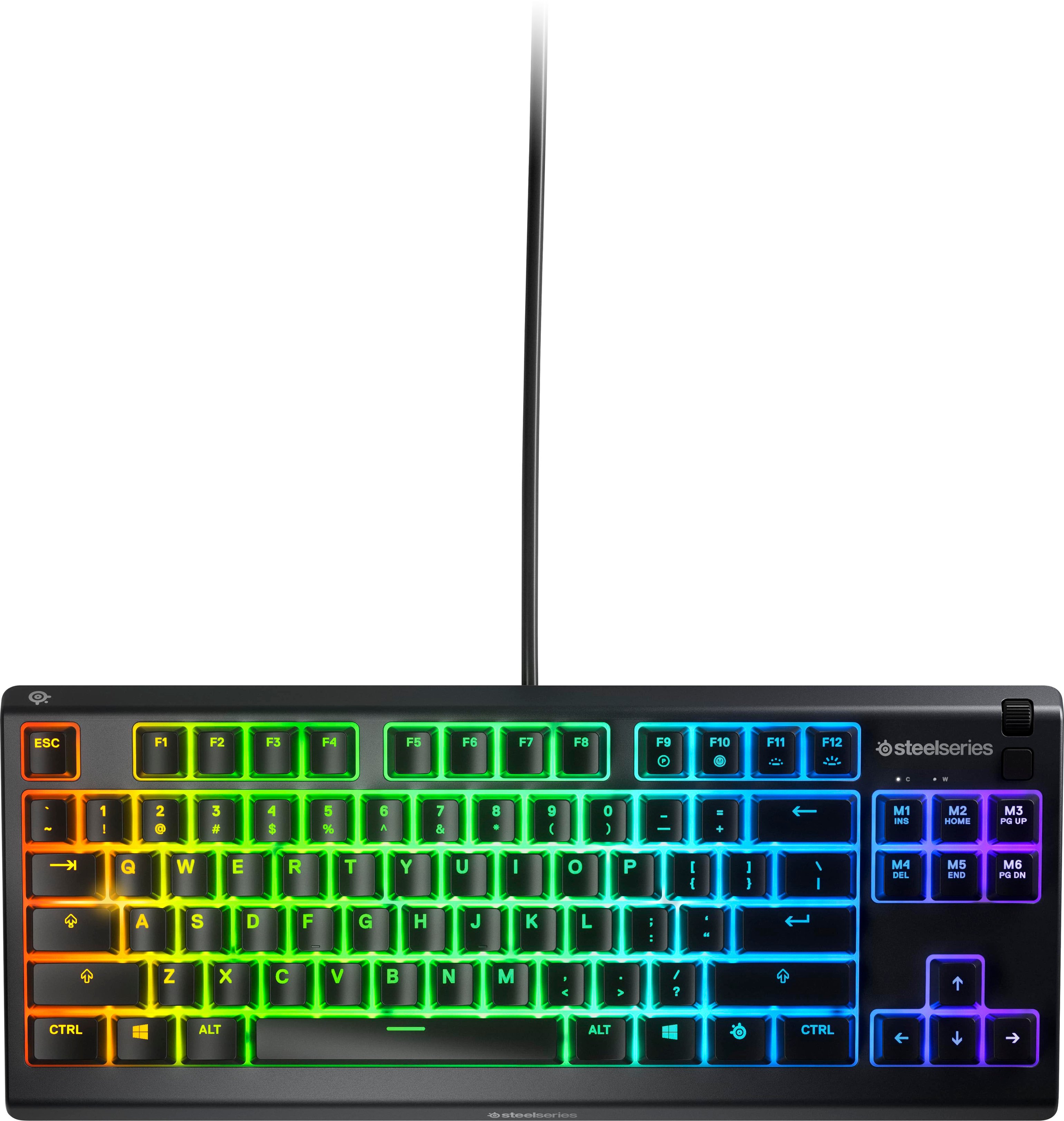 Left View: GAMDIAS - GD-HERMES E3 60% RGB Wired BROWN Switch Mechanical Keyboard - Black