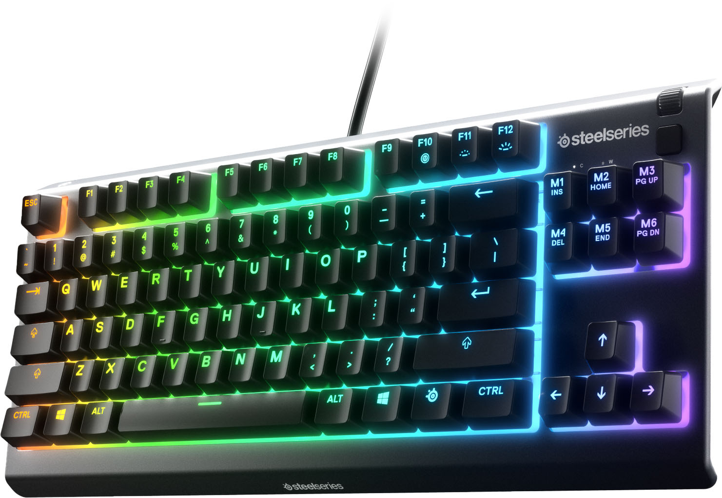 Gaming Grade Anti-Ghosting 8-Zone RGB Illumination SteelSeries Apex 3 TKL RGB Gaming Keyboard IP32 Water & Dust Resistant Whisper Quiet Gaming Switch Tenkeyless Compact Form Factor 