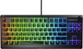 Front Zoom. SteelSeries - Apex 3 TKL Wired Membrane Whisper Quiet Switch Gaming Keyboard with 8 zone RGB Backlighting - Black.