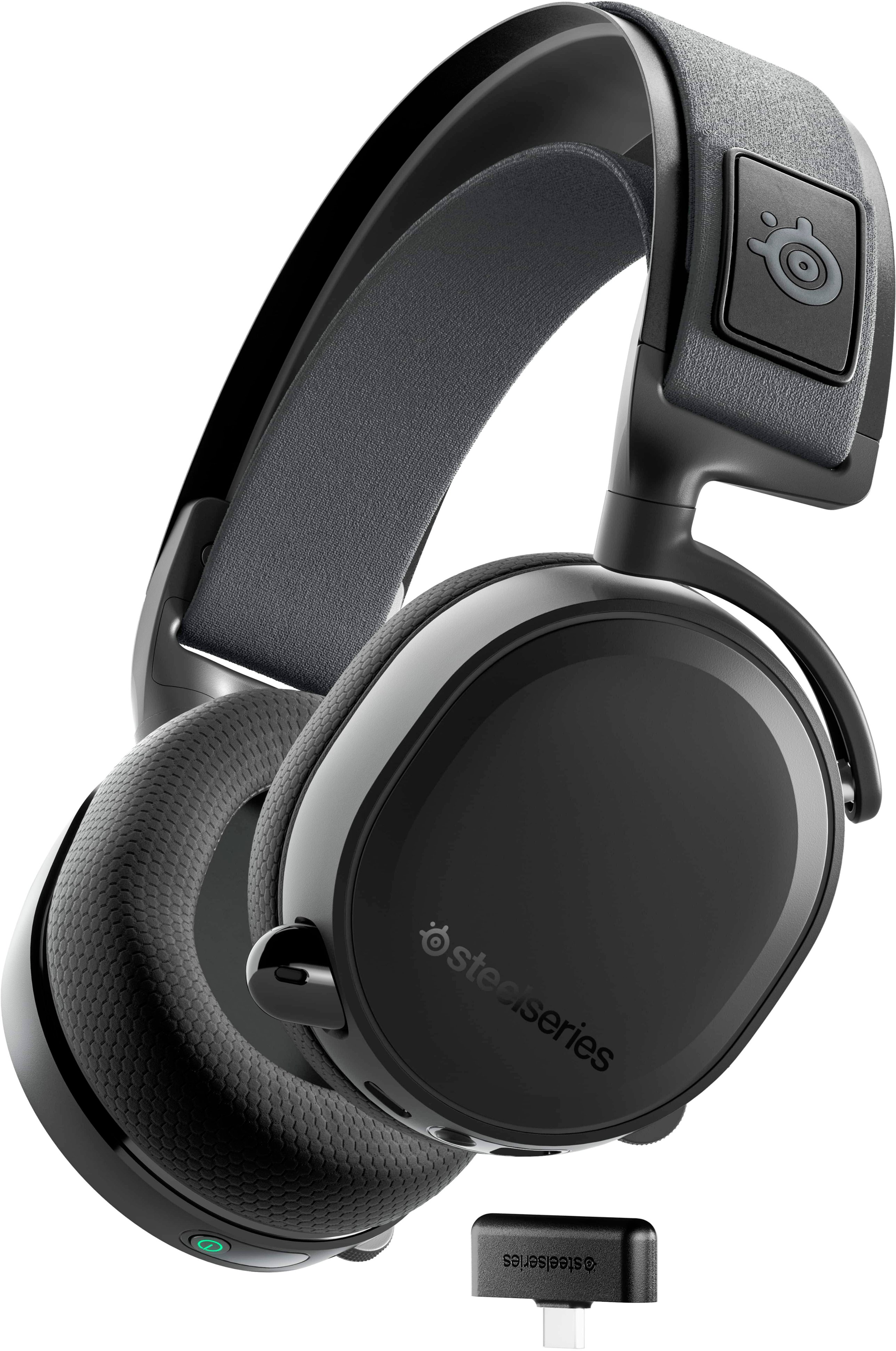 SteelSeries - Arctis 7+ Wireless 7.1 Surround Sound Gaming Headset for PS5|4 , PC, Mac, Switch, and Android - Black
