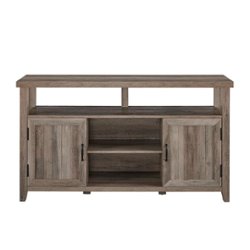 Walker Edison - Classic 2-Door Tall TV Stand for Most TVs up to 65” - Grey Wash - Front_Zoom