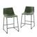 Angle. Walker Edison - Contemporary Faux Leather Dining Chairs set of 2 - Green.