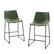 Left. Walker Edison - Contemporary Faux Leather Dining Chairs set of 2 - Green.