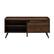 Front. Walker Edison - 42" Notched-Door Entry Bench with Adjustable Shelf - Dark walnut.