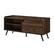 Left. Walker Edison - 42" Notched-Door Entry Bench with Adjustable Shelf - Dark walnut.