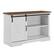 Left. Walker Edison - Sliding Barn Door TV Stand for Most TVs up to 50" - Rustic Oak/Solid White.