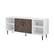 Angle. Walker Edison - Bookmatch Door TV Stand for Most TVs up to 65” - Ash Brown Bookmatch/ Solid White.