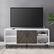 Alt View 2. Walker Edison - Bookmatch Door TV Stand for Most TVs up to 65” - Ash Brown Bookmatch/ Solid White.