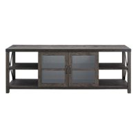 Walker Edison - Farmhouse Metal-X TV Stand for TVs up to 80" - Sable - Front_Zoom