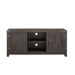 Walker Edison - Farmhouse Barn Door TV Stand for Most TVs up to 65” - Sable - Front_Zoom