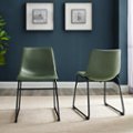 Alt View Zoom 12. Walker Edison - Industrial Faux Leather Counter Stool (Set of 2) - Green.