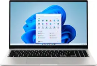 Front. Samsung - Galaxy Book 15.6" LED Touch Screen - Intel Core i5-1135G7 - 8GB Memory -  256GB SSD - Mystic Silver.