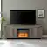 Alt View 13. Walker Edison - Modern Farmhouse Barndoor Fireplace TV Stand for Most TVs up to 85" - Grey Wash.