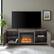Alt View 14. Walker Edison - Modern Farmhouse Barndoor Fireplace TV Stand for Most TVs up to 85" - Grey Wash.
