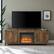 Alt View 13. Walker Edison - Modern Farmhouse Barndoor Fireplace TV Stand for Most TVs up to 85" - Rustic Oak.