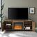 Alt View 14. Walker Edison - Modern Farmhouse Barndoor Fireplace TV Stand for Most TVs up to 85" - Rustic Oak.